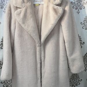Forever 21 Baby Pink Teddy Coat